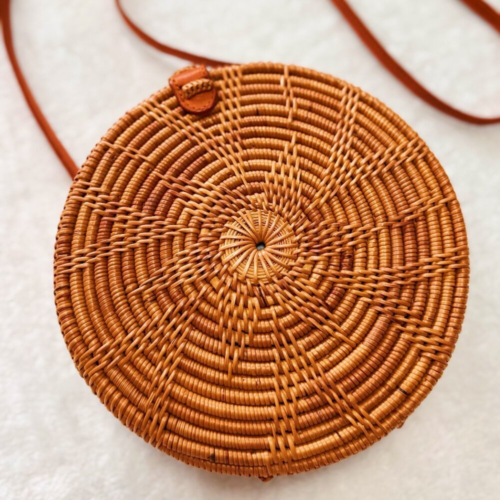 Boho Straw Ratan Shoulder Satchel Bag